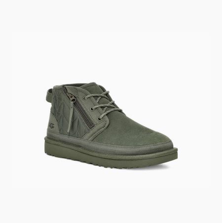 UGG Neumel Zip Quilting Green Boots for Men (ZLWG67091)